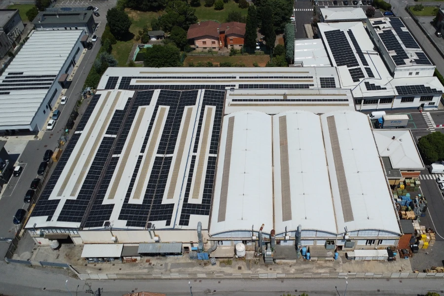 impianto fotovoltaico installato in Coram