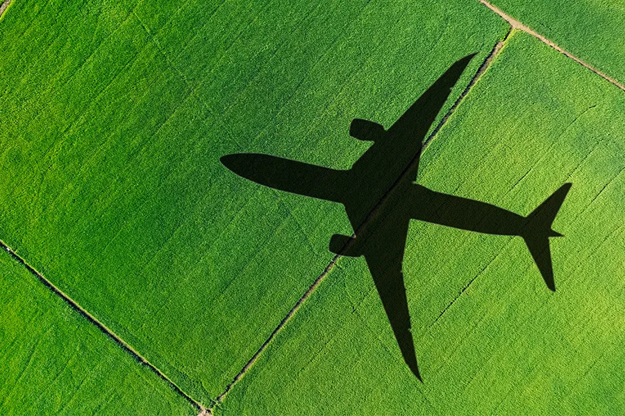 Foto che evoca aviazione sostenibile